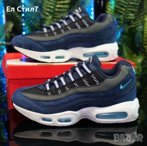 📌#Мъжки #моратонки Nike Air Max 95 Blue 40 41 42 43 44 номер Цена 90лв/46.02 € Еконт, снимка 3 - Маратонки - 52251512