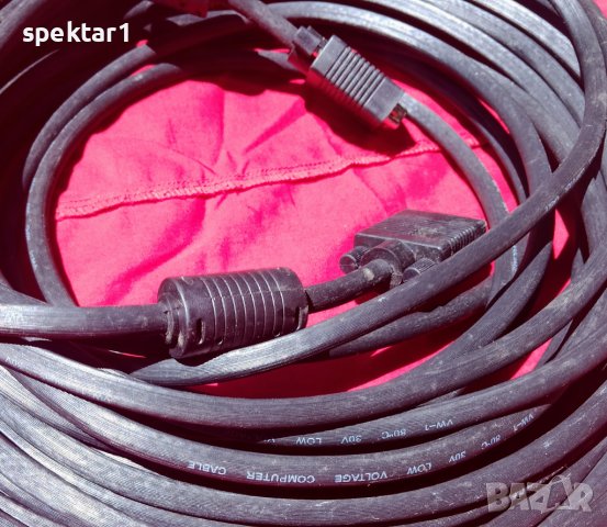 Дълъг компютърен кабел 15м за монитор смарт телевизор видеостена и др, снимка 3 - Друга електроника - 41379922