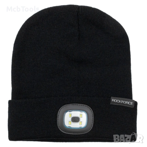 Зимна шапка с вградено LED осветление с USB зареждане ROCKFORCE, снимка 2 - Шапки - 52858653