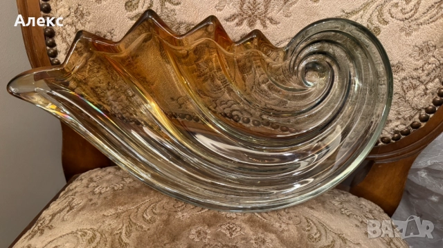 Винтидж масивна фруктиера–цветно стъкло., снимка 4 - Чинии - 51925367