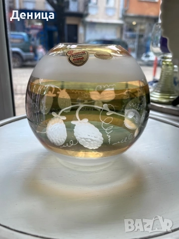 Кристална ваза на Joska Ръчна гравюра и налични етикети , снимка 6 - Вази - 51638133