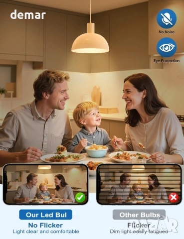 GU10 6 броя LED крушки, 5W, 800LM, 38°, 3000K, енергоспестяващи, снимка 5 - Лед осветление - 53604440