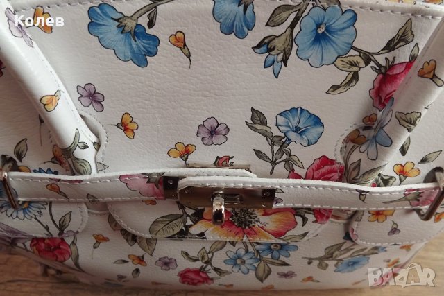 Дамска чанта Alessio с флорални мотиви, снимка 6 - Чанти - 41188100