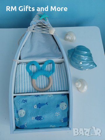 Подарък за новородено бебе, Прекрасен подарък за погача и изписване на бебе, снимка 3 - Комплекти за бебе - 41626557