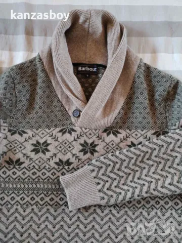 barbour winkfield fair isle barley - страхотен мъжки пуловер 100% ламска вълна М