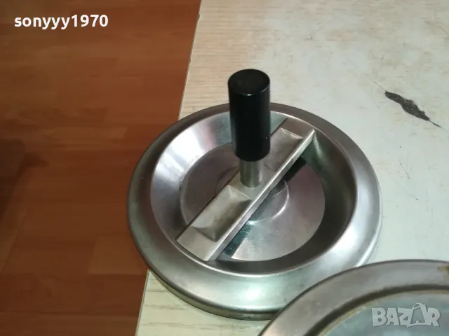 ERHARD MADE IN GERMANY-НЕМСКИ МЕТАЛЕН ПЕПЕЛНИК С МАРКИРОВКИ-ВНОС SWISS 2601251648, снимка 7 - Антикварни и старинни предмети - 48836623