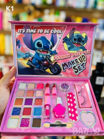 Детска палитра с гримове Стич и Ейнджъл, Stitch and Angel make up set