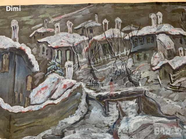 АЛЕКСАНДЪР БОЖИНОВ пастел, пейзаж, снимка 4 - Картини - 52815463