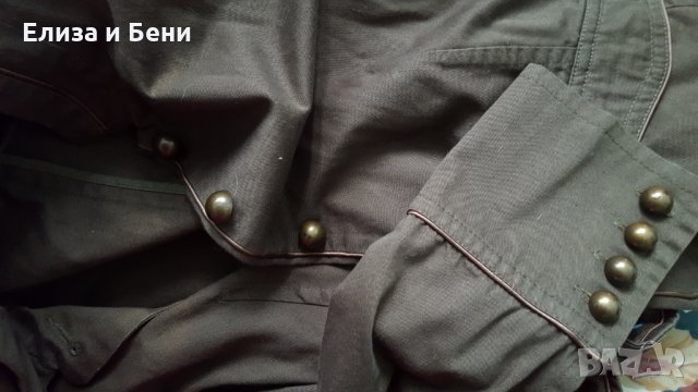 Памучно военно милитъри зелено каки  сако макси размер ХХЛ, снимка 3 - Сака - 35809813