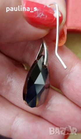 Два различни чифта / Сребърни обеци Сърце и Swarovski / проба 925 , снимка 17 - Обеци - 35703178