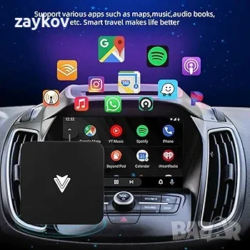 Безжичен автомобилен адаптер за Android Auto, снимка 4 - Друга електроника - 47856245