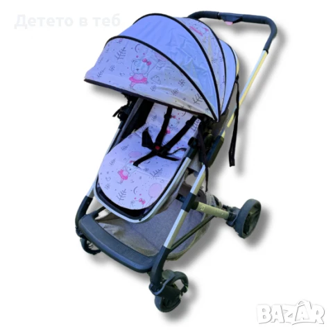 Сенник за количка универсален, розово мече, снимка 1