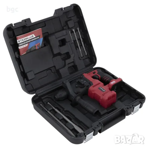 БЕЗЧЕТКОВ Акумулаторен Къртач-Перфоратор-Винтоверт +4Ah Батерия Steinhaus18 Professional 24м гаранц, снимка 6 - Перфоратори - 49667074