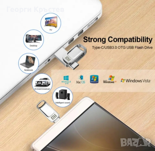 Xiaomi флаш памет 2TB(2 в 1) - USB 3.1 и Type-C, снимка 10 - Друга електроника - 44839949