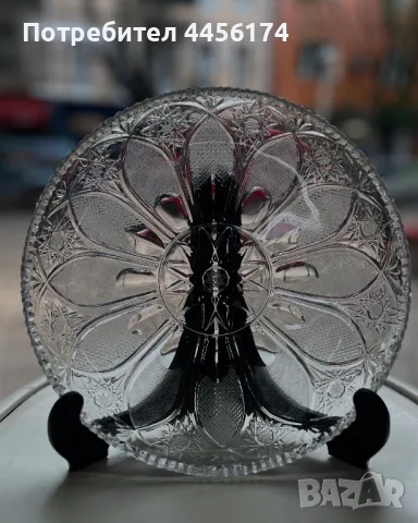 Кристална тортена чиния , снимка 1