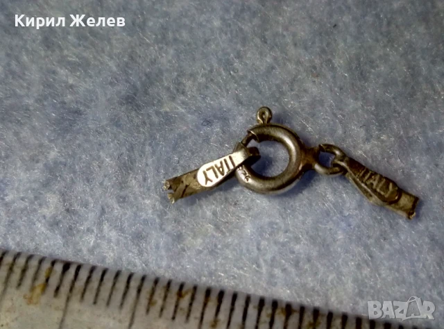 СТАРА СРЕБЪРНА КАРАБИНКА ЗАКОПЧАЛКА За КОЛИЕ ЛАНЕЦ ВЕРИЖКА ГРИВНА СРЕБРО 925 ITALY 20110, снимка 2 - Други - 50510843