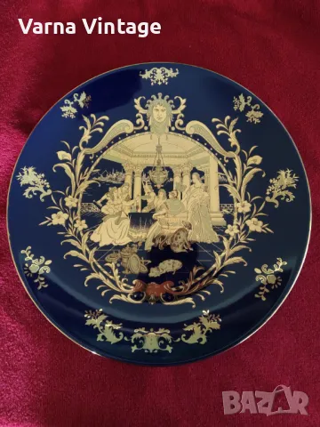 Голяма позлатена колекционерска порцеланова чиния Ф 29,8 см. FINEST CHINESE PORCELAIN, снимка 4 - Колекции - 49901008