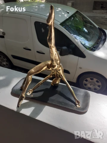 Стара антикварна мастилница със статуетка на балерина фигура, снимка 4 - Антикварни и старинни предмети - 50966150