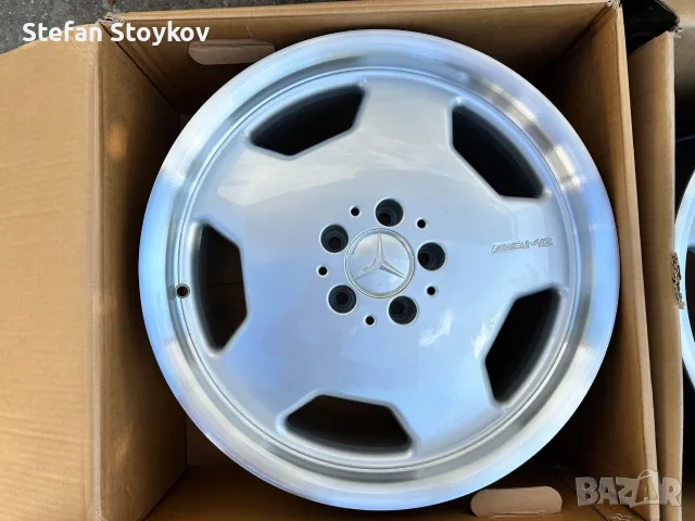 AMG Monoblock АМГ Моноблок 8+9x18 Mercedes Мерцедес r107 w116 w123 w124 r129 w140 w210 r170, снимка 7 - Гуми и джанти - 56076533