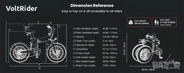 Сгъваемо електрическо колело PVY Turbo 750W 48V 13Ah, снимка 7 - Велосипеди - 48408037