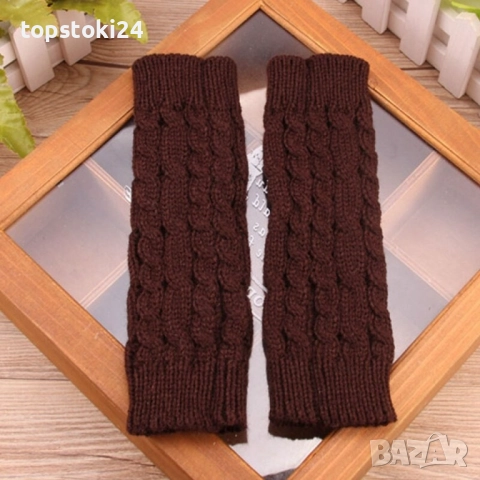 Дамски плетени вълнени ръкавици без пръсти, снимка 5 - Ръкавици - 52641457