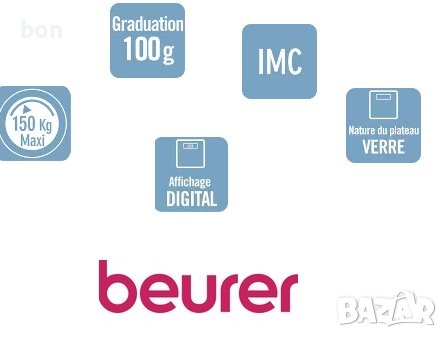 Електронна везна BEURER SR GS1, снимка 2 - Други стоки за дома - 39928205