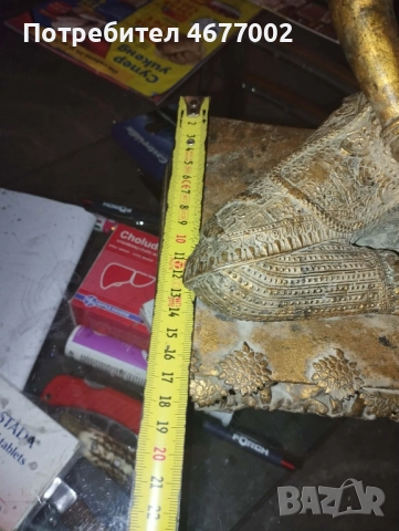 Много стара бронзова статуетка, снимка 7 - Антикварни и старинни предмети - 52844167