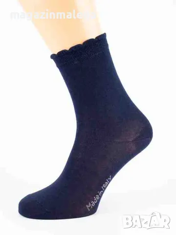 SC Calze 35-40 черни италиански женски 95% памучни чорапи до прасци дамски нормални чорапи от памук , снимка 4 - Дамски чорапи - 11070684