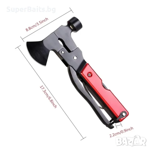 Къмпинг MultiTool - Брадвичка 16 в 1, снимка 5 - Екипировка - 50898159