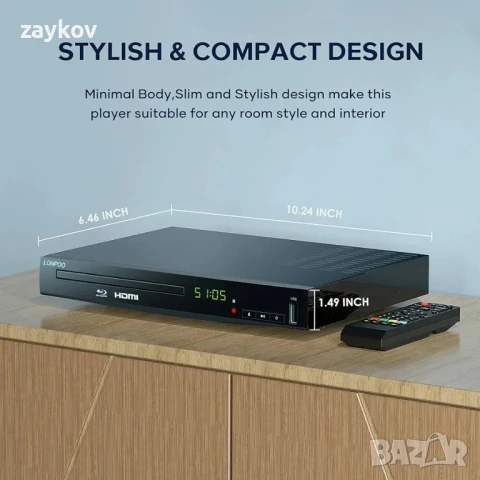 Blu-ray DVD плейър, Full HD Blu-ray Disc плейър с метален корпус,, снимка 3 - Друга електроника - 50539898