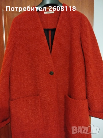 Червено палто ZARA Trafaluc –  размер L - XL, снимка 2 - Палта, манта - 53616015