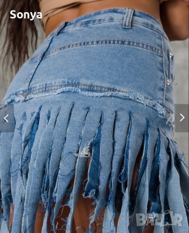 ПОЛА-ПАНТАЛОН MAIN CHARACTER, син цвят, снимка 3 - Поли - 53742485