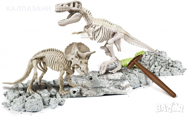 Забавна археология- Светещи скелети на Т-Рекс и Трицератопс, снимка 5 - Образователни игри - 36473858