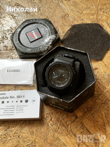 Casio G-Shock GA 2100 1A2ER + чисто нова каишка от GA 2100 SKE-7A Часовник Касио Г Шок ГА 2100, снимка 7 - Мъжки - 56132067