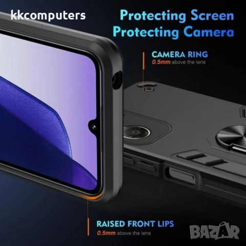 Удароустойчив калъф с метален стенд 360° за Motorola Moto G06 4G / Moto G06 Power 4G- PC + TPU, Вкл., снимка 5 - Калъфи, кейсове - 52723169