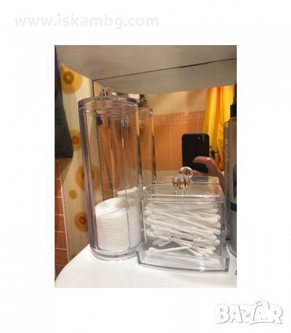 КОМПЛЕКТ КУТИИ ЗА СЪХРАНЕНИЕ НА ТАМПОНИ ЗА ГРИМ И КЛЕЧКИ ЗА УШИ - код 1710, снимка 4 - Други стоки за дома - 33989041