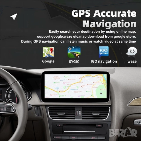 Мултимедия, за Audi A4, A4L, A5, B8, Двоен дин, Android, 10.25", навигация, Андроид, MMI, дисплей, снимка 5 - Аксесоари и консумативи - 52822413