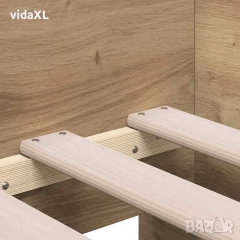 vidaXL Легло-диван с чекмедже Дъб 100 x 200 cm Инженерна дървесина, снимка 9 - Спални и легла - 56147057