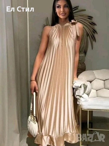 📌Дамска рокля, плисе