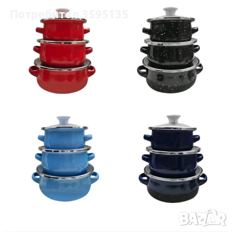  Комплект от 3 тенджери - 16см, 18см, 20см