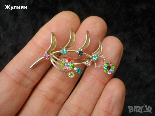 СТАРА ПОСРЕБРЕНА БРОШКА, снимка 5 - Антикварни и старинни предмети - 38922295