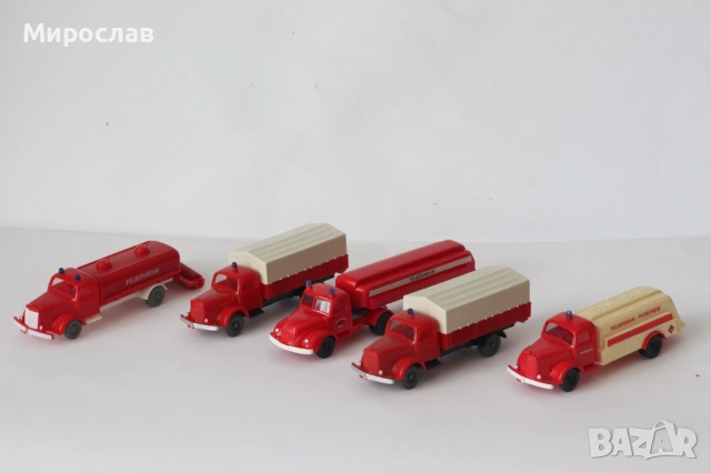 I.M.U. H0 1/87 MAGIRUS?? ПОЖАРНА КАМИОН МОДЕЛ ЛОТ 5 БР