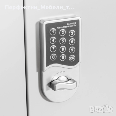 гОЛЯМ МЕТАЛЕН АРХИВЕН ШКАФ С ЕЛЕКТРОННА БРАВА И КОД.ш. 90 см / д. 40 см / в. 185см.-промо цена, снимка 2 - Шкафове и рафтове - 51971764