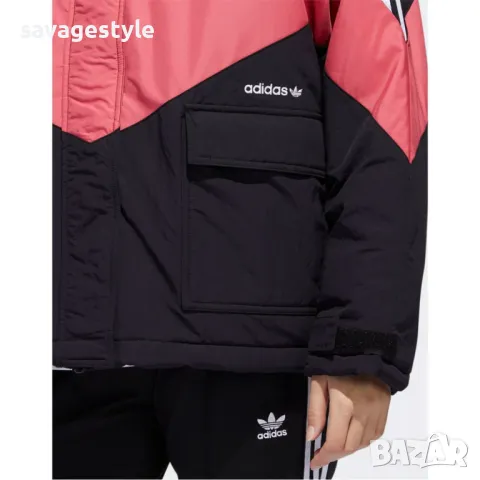 Дамско яке  ADIDAS Originals Iconic Winter Jacket Black/Pink, снимка 5 - Якета - 47506964