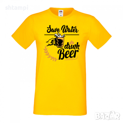 Мъжка тениска Save Water Drink Beer 4,Бира,Бирфест,Beerfest,Подарък,Изненада,Рожден Ден, снимка 8 - Тениски - 36387452
