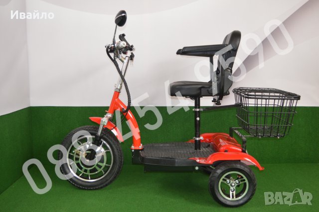 Електрическа триколка A6 LUX – 500W, снимка 3 - Инвалидни колички - 35567778