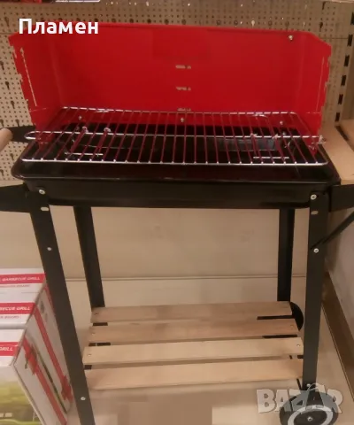 Скара, грил, барбекю на дървени въглища с поставкa дръжка и колелца. 65 лв., снимка 3 - Барбекюта - 50399397