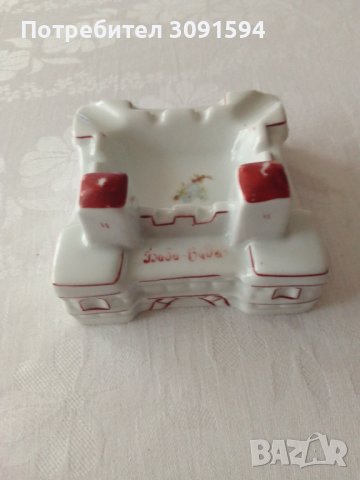  Български Стар порцеланов пепелник  Видин -Баба Вида, снимка 4 - Други ценни предмети - 44391988