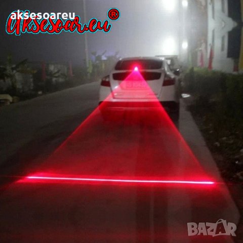 Автомобилна Задна LED лазерна светлина за мъгла лазер против сблъсък Предупредителна спирачна лампа , снимка 5 - Аксесоари и консумативи - 41453877