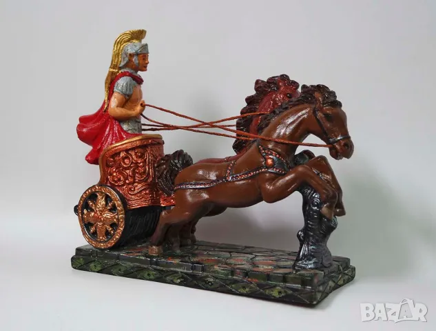 ”Към победата” - надбягване с колесници, скулптура, малка пластика, снимка 3 - Статуетки - 48201220
